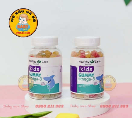 Kẹo Gummy Omega-3 Healthy Care 250 viên cho bé trên 2 tuổi