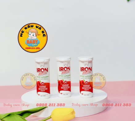 Viên sắt ngậm Iron Melts 50 viên