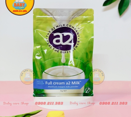 Sữa tươi dạng bột A2 nguyên kem (1kg) cho người lớn và trẻ em