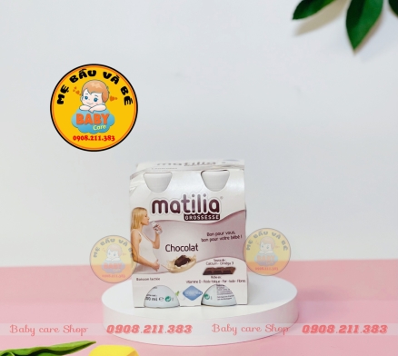 Sữa bầu matilia vị socola lốc 4 chai