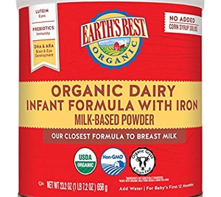 Sữa Earth's Best Organic Dairy 595g cho bé 0-12 tháng
