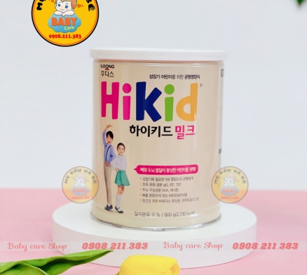 Sữa HIKID Tăng Cân Chiều Cao 600g vị vani