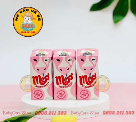 Sữa tươi Devondale MOO vị dâu nhập khẩu Úc 200ml - 1 lốc 6 hộp