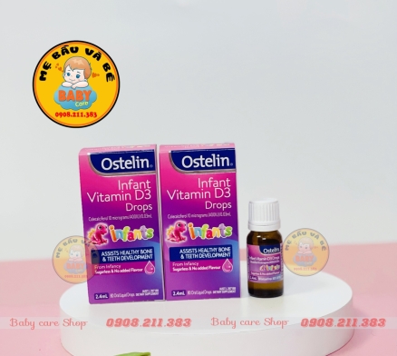 Ostelin Infant Vitamin D3 Drops cho trẻ từ sơ sinh đến  6m