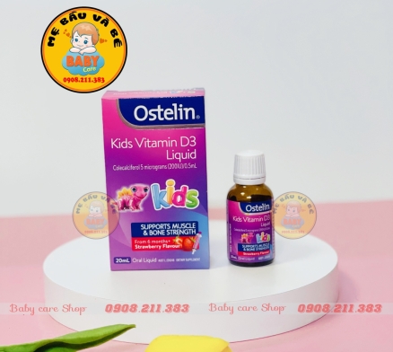 Ostelin Vitamin D3 Liquid Kids Cho Bé 6 Tháng Tuổi Của Úc 20ml