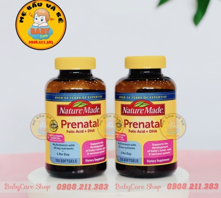 Vitamin DHA Nature Made Mỹ 150 Viên Bổ Sung DHA Cho Bà Bầu